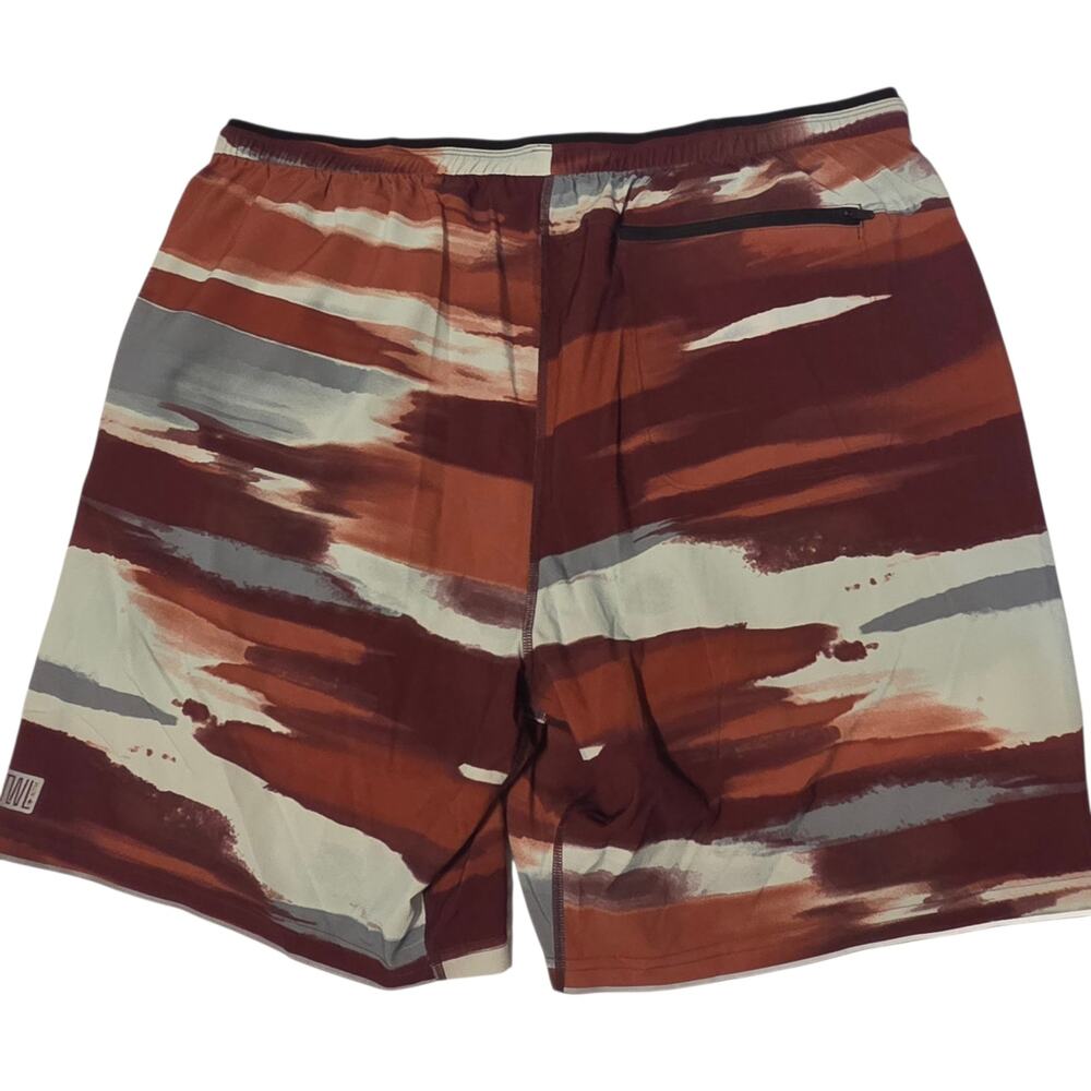 Smart Wool Men Active Training Shorts 8"  sz XL Lined Performance Horizon Print - Picture 4 of 11